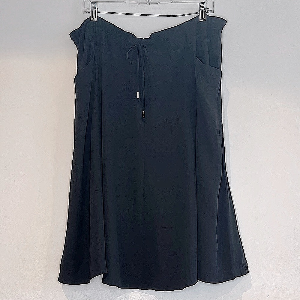 Eileen Fisher Black Silk Skirt XL